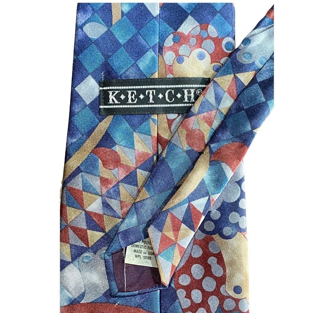 KETCH Abstract Multicolor Men's Classic Pointed Tie